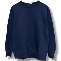 GU ジーユー 裏起毛 スウェット トレーナー ネイビー メンズ L 無地