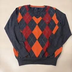 フレッドペリー　FRED PERRY　Vネックセーター　アーガイル