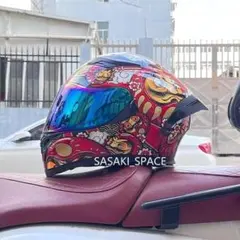 AGV フルフェイスヘルメット バラ柄 インカム付 Lサイズ アジアン