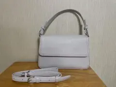 キタムラ ライトグレー ショルダーバッグ 2way
