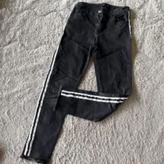 lovetoxic 黒 スキニーデニム サイドストライプ