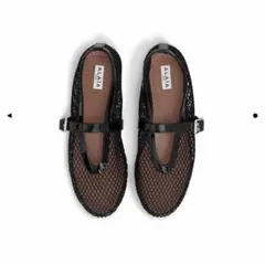 alaia アライア　フィッシュネット　フラットバレリーナ　バレエ　38 美品のサムネイル