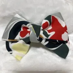 ハンドメイド ヘアクリップ リボン マルチカラー