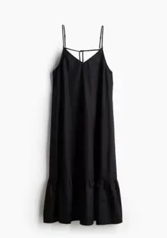 【新品】H&M Aラインキャミワンピース　ブラック　S