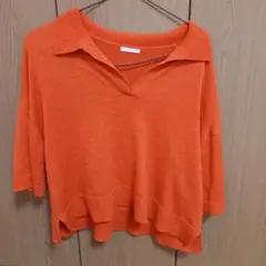 GU サマーニット オレンジ Lサイズ