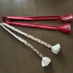 11) 赤系羽織紐2本セット