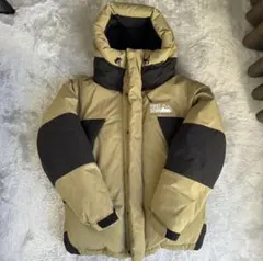 FIRST DOWN ダウンジャケット ベージュ×ブラック Sサイズ