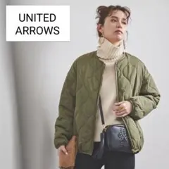 ノーカラーキルティングジャケット