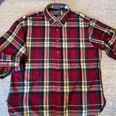 チェック柄　長袖シャツ