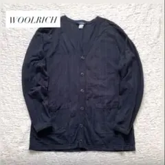 WOOLRICH ウールリッチ　ストライプ　Vネックカーディガンのサムネイル