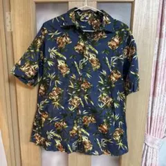 アロハシャツ XL ネイビー