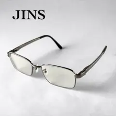 美品✨JINS ジンズ メガネ スクエア メタルフレーム 度入り