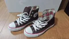 ブラウン ハイカット スニーカー