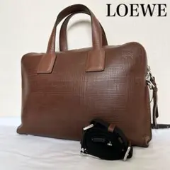 ■2way■LOEWE ショルダーバッグ　ハンドバッグ　ブラウン　アナグラムのサムネイル