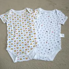 ミキハウス半袖ボディシャツ 70 2枚セット 3点