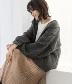 LOWRYS FARM ケーブルカーディガン