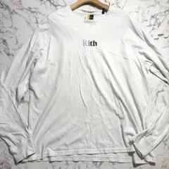 XLsize✨ KITH ロンT Tシャツ 白 刺繍ロゴ ホワイトのサムネイル