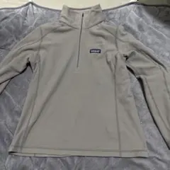 patagonia マイクロd グレー ハーフジップ フリースジャケット M