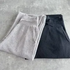 ユニクロ ウォッシャブルニットリブパンツ Lサイズ　2本セット
