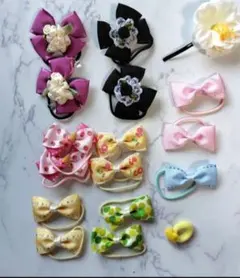 ハンドメイド　まとめ売り　ヘアゴム　リボン