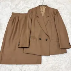 美品✨バーバリーズ スーツ スカートセットアップ ダブルブレスト ブラウン系