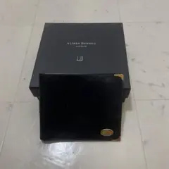 前*田様 dunhill 黒 レザー 二つ折り財布