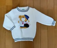 【美品】クマ刺繍 ニットセーター
