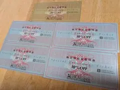 ゼビオ株主優待20%割引券✕1枚・10%割引券✕4枚のサムネイル