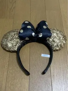 ミニーちゃんカチューシャ　ゴールド