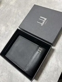 【箱付き美品】ダンヒル 二つ折り財布 ブラック レザー メンズ 高級感 人気
