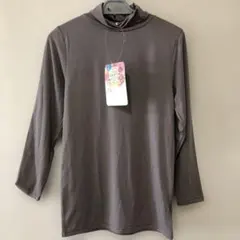 婦人Ｌサイズ タートルネック長袖 裏起毛インナー 色/グレー