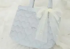 MAJESTIC LEGON チュールリボンSETキルティングBAG ブルーのサムネイル