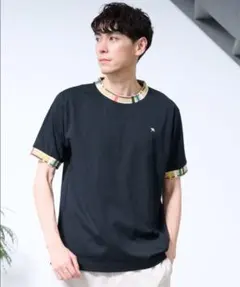 アーノルドパーマー パーマーチェックリブTシャツ XL ブラック ☆美品☆のサムネイル