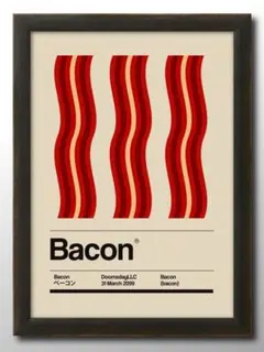 15749■ポスター アート 絵画『ベーコン　ビンテージ』A3 マット紙