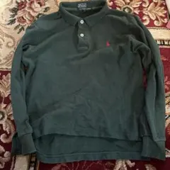 【激レア/緑タグ】90s オールド ラルフローレン 長袖ポロシャツ 140