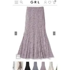 GRL 花柄レースマーメイドスカート pm073 mサイズ