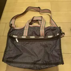 LeSportsac ブラウンドット柄 ボストンバッグ