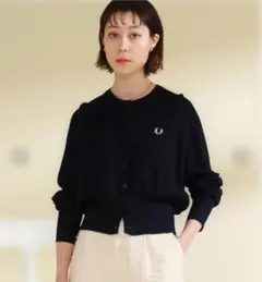 FRED PERRY × Ray BEAMS 別注 クルーネック カーディガン