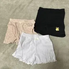 3着セット130 一分丈　スパッツ　スカート 下　女の子