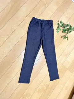 ever closet ダークブルー レギンス ゴムウエストお得