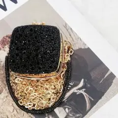 ショルダーバッグ ミニ ブラック スクエアー アクリルクロスボディ パーティー