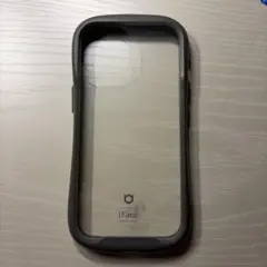 iFaceガラス クリアケース iPhone14 グレー