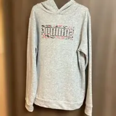 PUMA グレー フード付きパーカー 140
