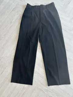UNIQLO タックワイドパンツ　Lブラック スラックス