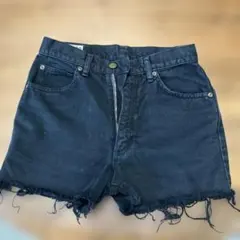Lee ブラックデニム ショートパンツ カットオフのサムネイル