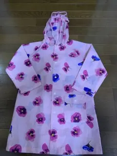 ハッカキッズ　すみれ柄 レインコート 雨具のサムネイル