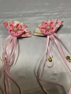 扇子ヘアクリップ 和服 ヘアアクセサリー 浴衣 結婚式 着物 成人式