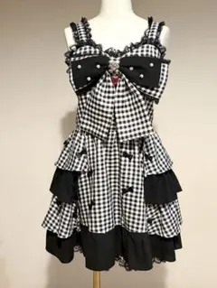 希少 Y2K 平成 PUTUMAYO ワンピース ブラック レッド チェック - メルカリ