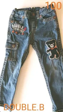 DOUBLE.B デニムパンツ 100＊USED