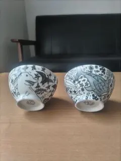 美濃焼　いきもの図鑑シリーズ　ごはん茶碗２個セット。